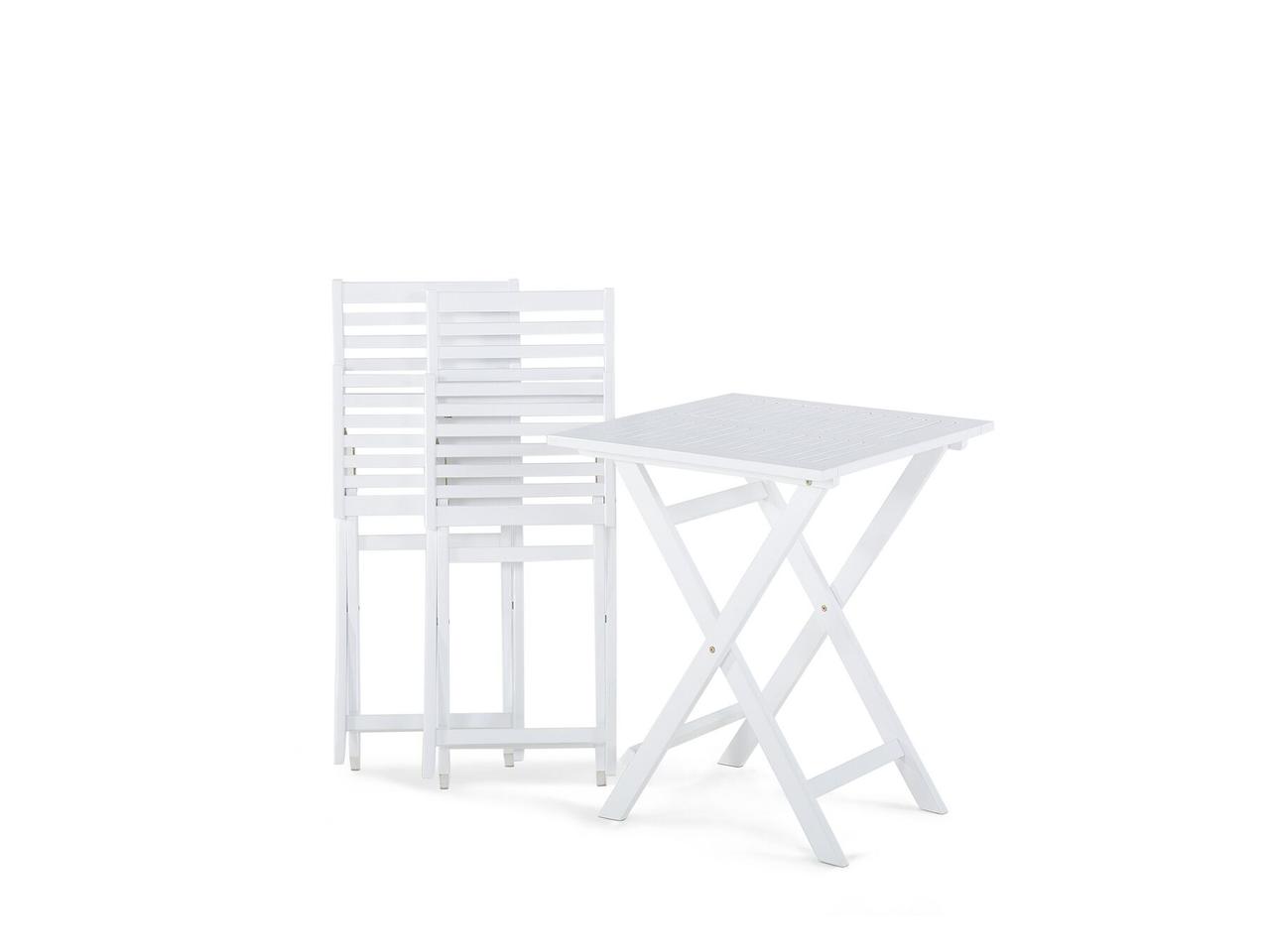 Белая деревянная балконная мебель с желтыми подушками FIJI (ID ...