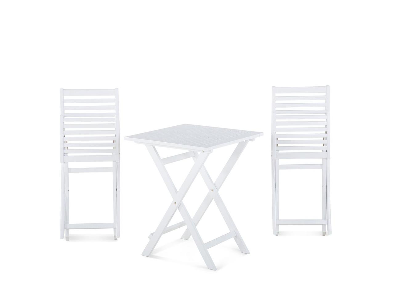 Белая деревянная балконная мебель с желтыми подушками FIJI (ID ...