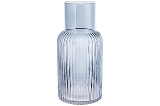 Ваза скляна Bottle grey 30см, колір - сіро-блакитний