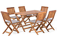 Садовый набор из деревянного стола и 6 стульев CENTO