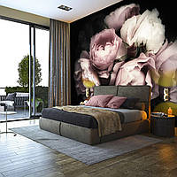 Фотообои для спальни пастельные цвета 368 x 254 см 3D Букет прекрасных цветов (13299P8)+клей