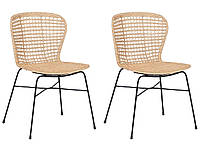Набор из 2 обеденных стульев из натурального ротанга ELFROS