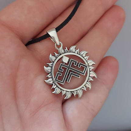 Рожаниця – знак Лади, Небесної Матері кулон, оберіг, срібло 925 проба., фото 1