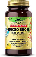 Гинкго билоба Solgar, Ginkgo Biloba Leaf Extract, 180 капсул
