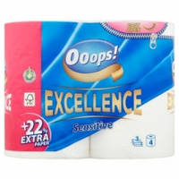 Туалетний папір Oops! Excellence 4шт 3 шари 150 відривів