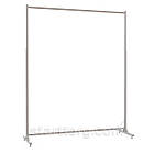 Стійка WERX-15-125, L 1500мм. розбірна, регульована, біла. Торгівельна стійка вішало під тремпеля,  рейл для магазину., фото 3