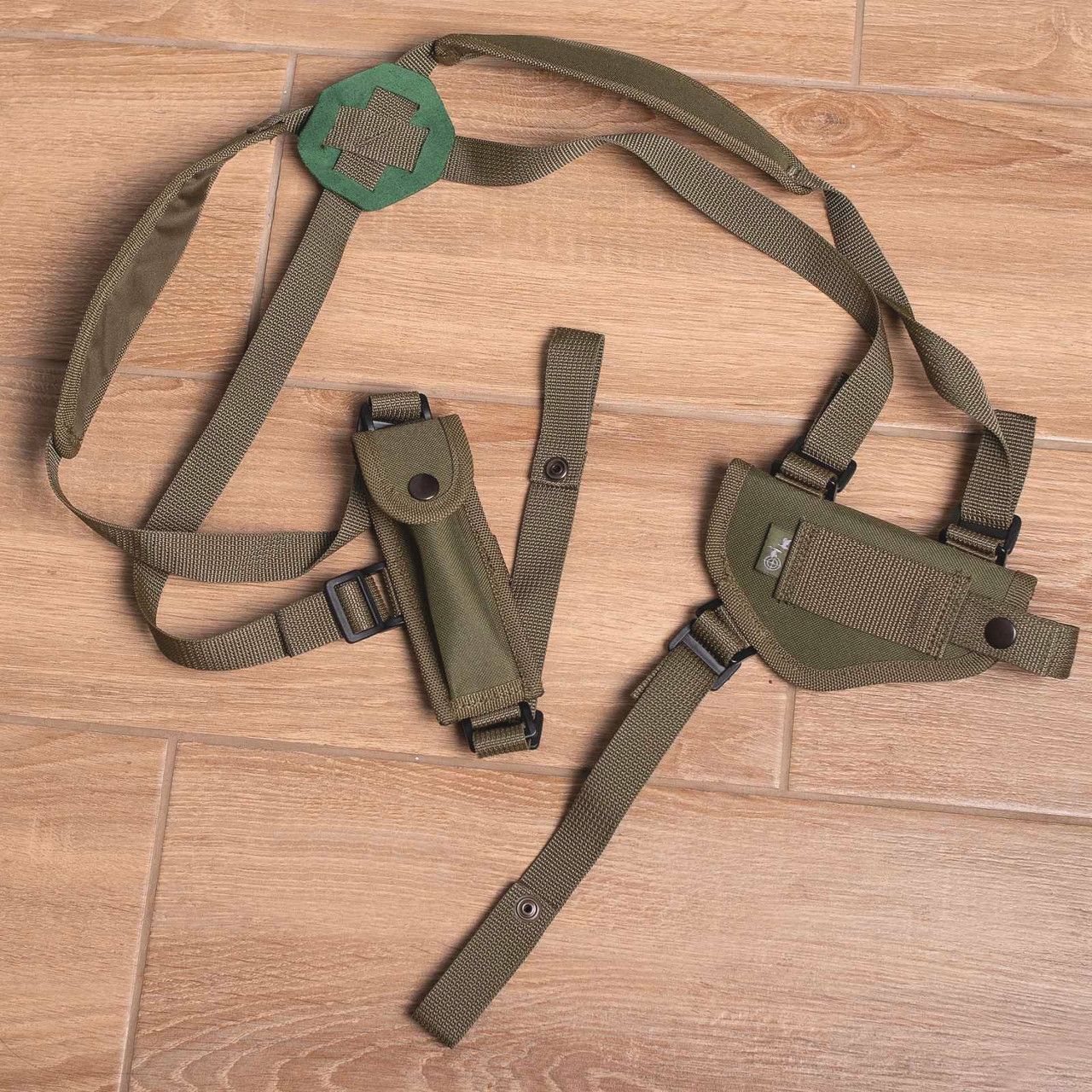 Кобура оперативна універсальна синтетична Glock 17, Gock 19, Beretta 92, Макарова Олива, фото 1