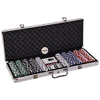 Покерний набір в алюмінієвому кейсі 500 фішок IG-2115