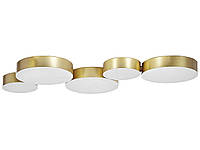 ЛУГА 5-ти лампочка потолочный светодиодный светильник из металла золотого цвета