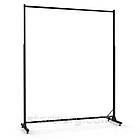 Стійка WERX-15-125, L 1500мм. розбірна, регульована, чорна. Торгівельна стійка вішало під тремпеля, рейл для магазину., фото 3