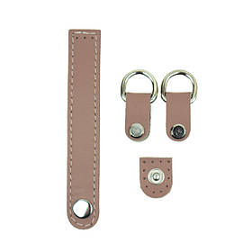 Комплект для сумки Мушля Duo зі шкіри, колір Кавовий