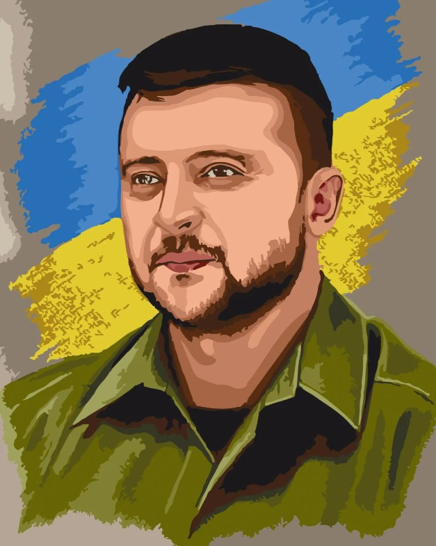 Картина за номерами Людина року. Президент Зеленський 40*50 см Art Craft 10403-NN pbn-p