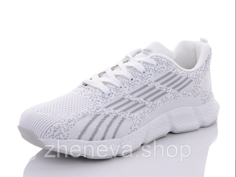 Чоловічі стильні білі із сірим демісезонні кросівки, розміри 41-45. Якість!, фото 1