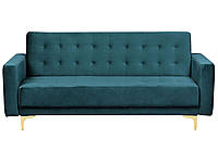 АБЕРДИН зеленый бархатный диван-кровать