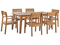 Садовый набор стол из дерева акации и 6 стульев FORNELLI