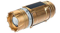Кемпінгова LED-лампа GSH-9688 з ліхтариком і сонячною панеллю Gold (3626)