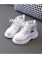 Детские демисезонные ботинки белые, весенние ботинки для девочки белые, детские весенние ботинки белые