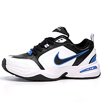 Кроссовки мужские Nike Air Monarch white black / Найк аир Монарх белые черные