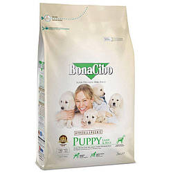 Bonacibo Puppy Lamb & Rice (Бонасибо) корм для цуценят всіх порід з м'ясом ягняти і рисом 3кг