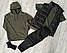 Комплект чоловічий under armour спортивний костюм жилетка футболка шкарпетки демісезонний весняний осінній андер армор хакі, фото 2
