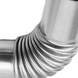 Коліно (кут) для вихлопної труби гофра 24-26 mm генератор, авто, мото, вебасто, фото 9