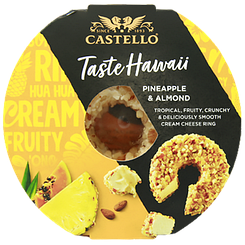 Крем-сир з ананасом та мигдалем Кастелло Castello pineapple almond 125g 10шт/ящ (Код: 00-00013807)