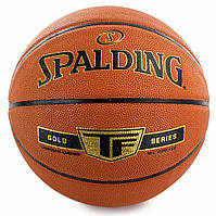 М'яч баскетбольний Spalding Gold TF Indoor-Outdoor розмір 7 композитна шкіра для вулиці-залу (76857Z)