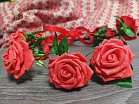 Веночек с цветов Розы красные
