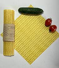 2 шт багаторазова воскова упаковка для продуктів, серветка обгортка вощанка, екоупаковка, вощені серветки