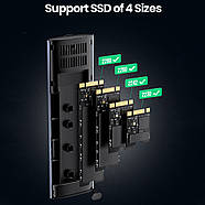 Металевий корпус для SSD накопичувача M.2 NVMe 10Gbps UGREEN Enclosure + кабель Type-C-Type-C (чорний) CM400, фото 7