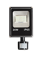 Прожектор светодиодный 20W (холодный 6400К) IP68 (с датчиком движения) (Premium SMD) Kwant
