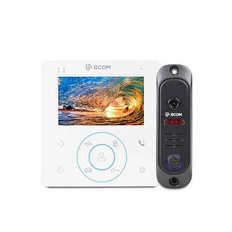 Комплект відеодомофона BCOM BD-480M white Kit, фото 1