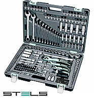 Профессиональный набор ручного инструмента Stels 216шт. усиленный кейс, набор ключей для авто и дома 14115(12)