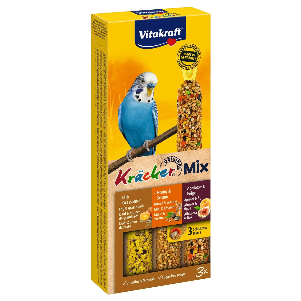 Vitakraft Крекер для папуг з медом фруктами та яйцем (3шт)