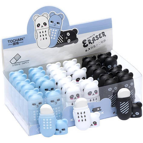 Гумка у футлярі Панда кольорова 2758В, фото 1