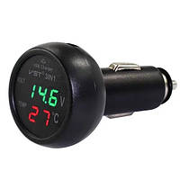 Автомобильные часы VST 706 от прикуривателя (Black) | Авто часы в машину Green