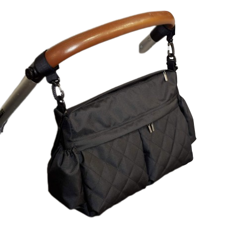 Універсальна сумка на дитячу коляску та дитячий візочок, чорна сумка до коляски та візочка від Mamalook