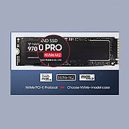 Металевий корпус для SSD накопичувача M.2 NVMe 10Gbps UGREEN Enclosure + кабель Type-C-Type-C (чорний) CM400, фото 8