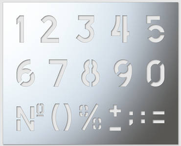 Трафарети з цифрами без літер