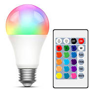 Світлодіодна лампочка RGB 16 кольорів E27 Thread Куля IR Pilot A70-RGB-12W