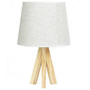 Настільна лампа з натуральної деревини з абажуром 40 Вт E27 DL05 Стіл, нічна лампа