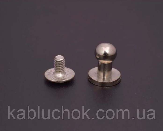 Гвинт кобурний 6*10 мм, колір нікель 1000шт, фото 1