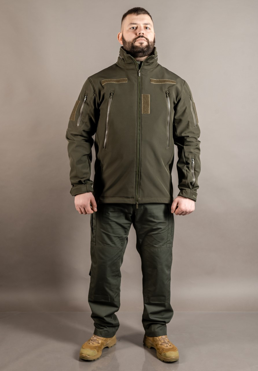 Куртка тактична мембранна Soft shell олива Куртка військова MILIGUS "Patriot" армійська р. S, фото 1