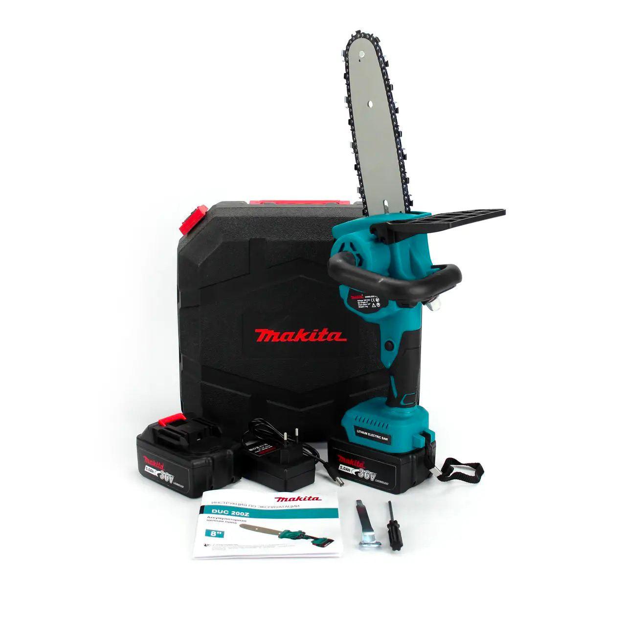 Аккумуляторная Мини Цепная Пила Makita DUC200Z 36V 5Аh, АКБ Веткорез ...