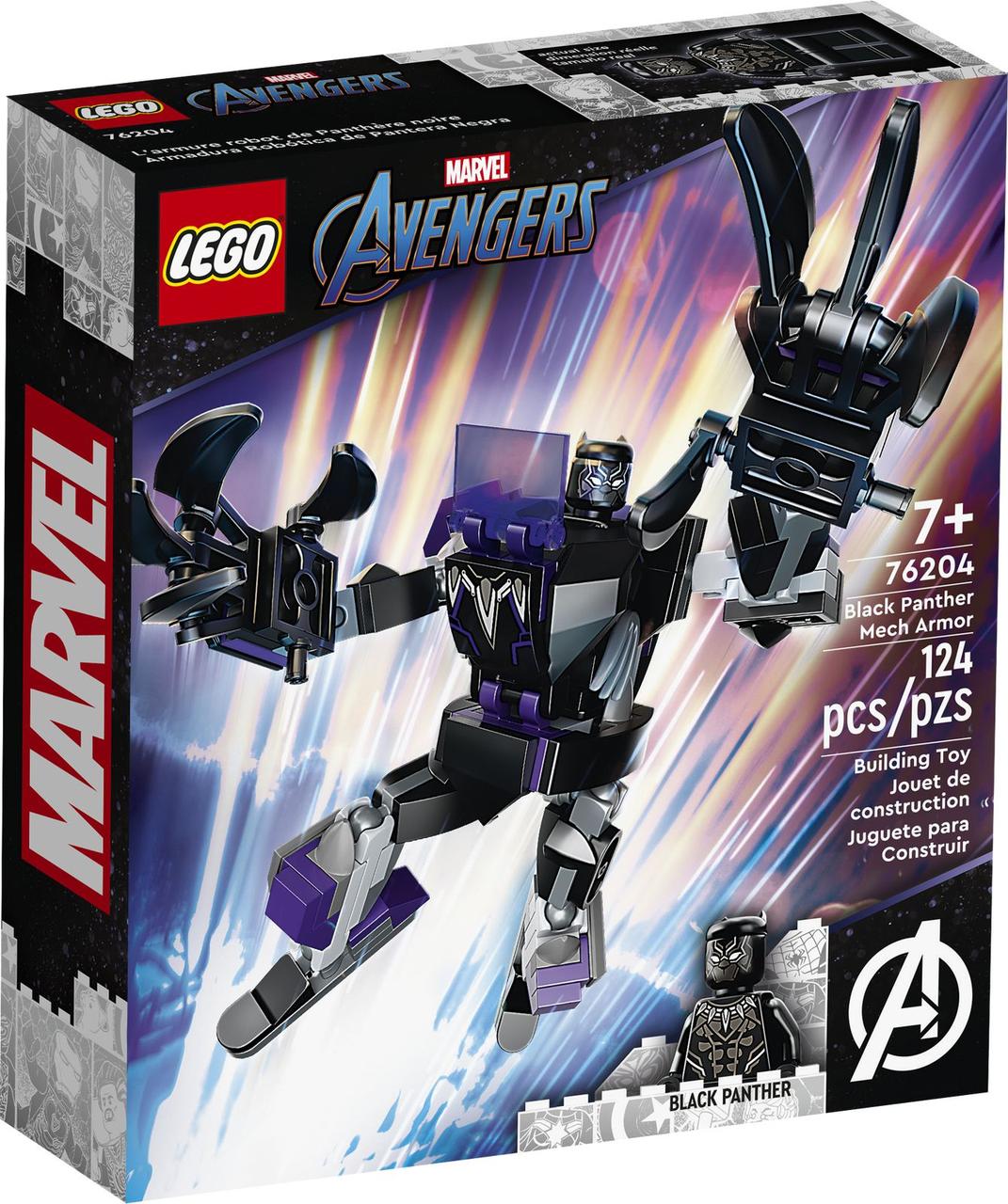 Конструктор Lego Marvel Чорна Пантера: робот 124 деталі (76204)