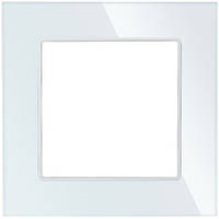 Одиночный рама для вставки серии F60 Белое закаленное стекло SC80-1