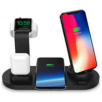 Телефонный кабель WD-02 Qi Docking Station для Apple iPhone AirPods Watch 15 Вт беспроводное зарядное