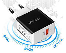 Телефонний кабель CA-051 Quick Charge 3.0 Network Charger Швидке заряджання 3 Адаптивне швидке заряджання