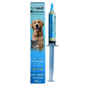 AnimAll VetLine DEWORM антигельмінтний препарат для собак і кішок, суспензія 10 мл