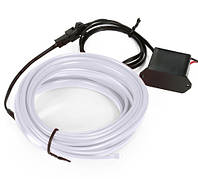 Підсвітка в салон автомобіля EL Wire Set White Cold 4M Ambient Light El дротове волокно з прикріпленим